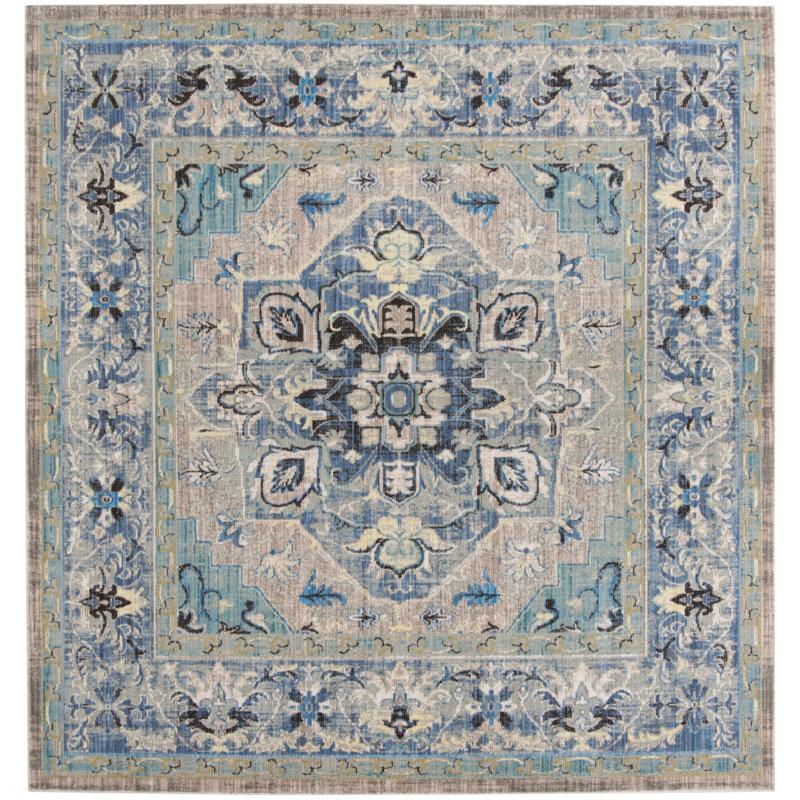 Lovilia Performance Oriental Rug, Square 6'7"