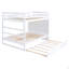 Lit superposé double au-dessus de double avec lit gigogne simple et escalier-1318705013