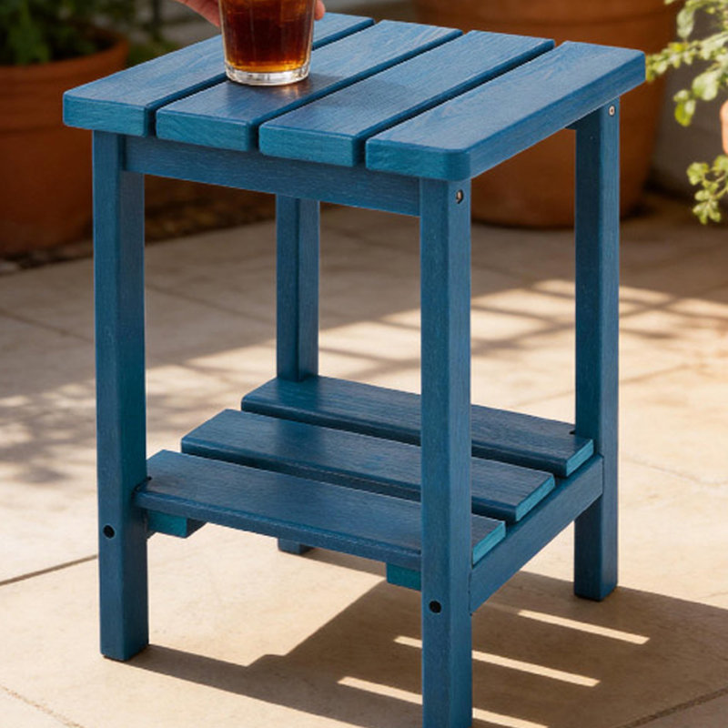 Table d'appoint extérieure All PEHD Adirondack, Bleu