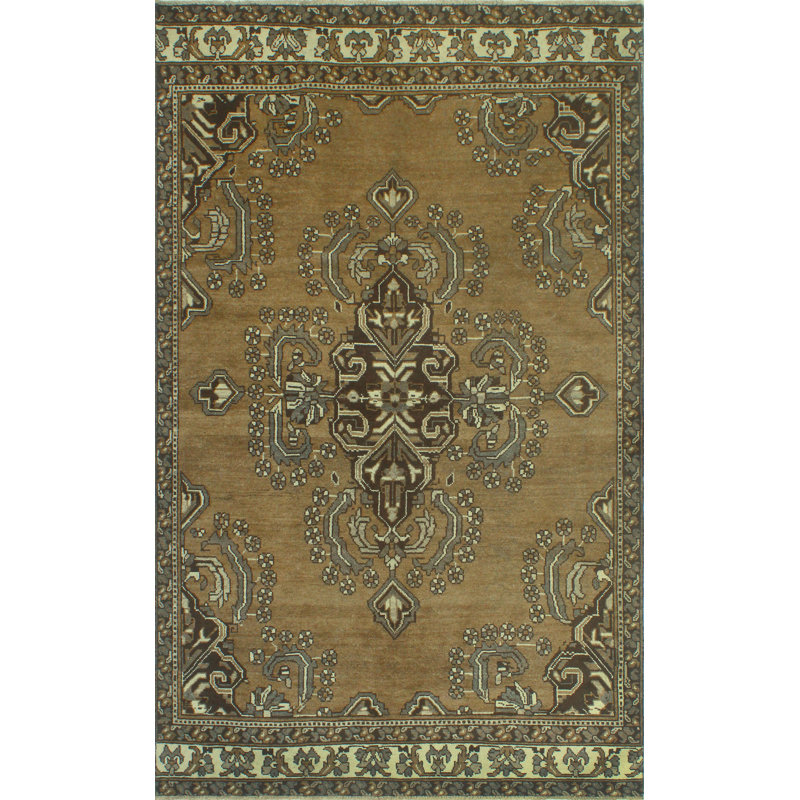 Tapis beige rétro délavé Nadeem