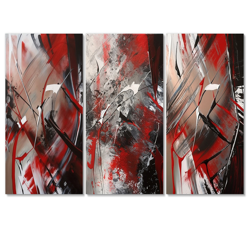 Après-midi Jazz I - Ensemble de 3 pièces d'art mural, H 40 po x l 60 po x P 1 po