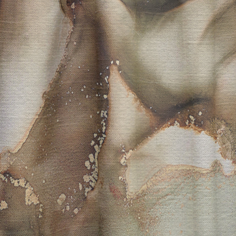 Papier peint gris et turquoise Tender And Dreamy - Rideau abstrait - Velours obscurcissant - 1 panneau