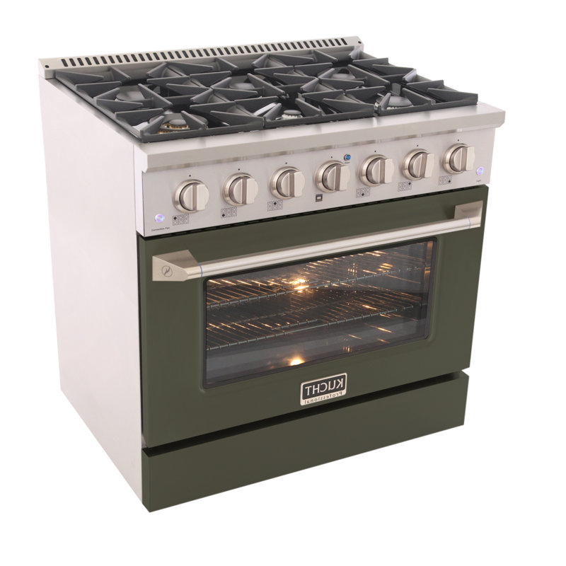 36" 5.2 Cu. Ft. Freestanding Gas, Olive Green, Natural Gas