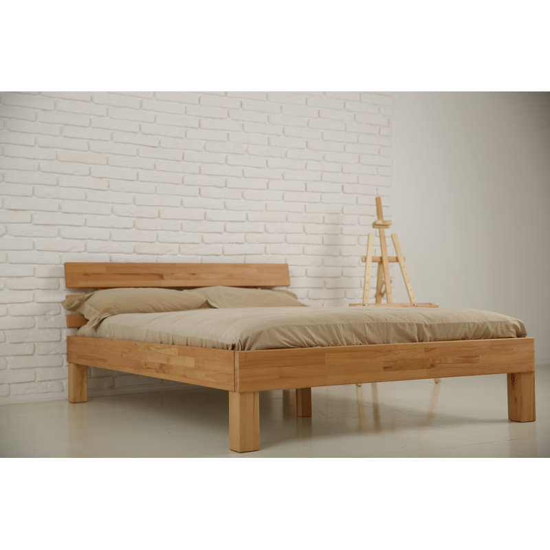 Rosalind Solid Wood Bed, Beech, European Single (90 x 200cm)