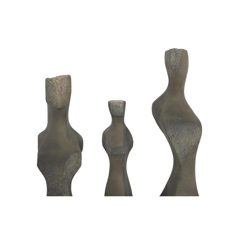 Cast Women Wall Art, Set of 3, Small, Roman Stone, Green
