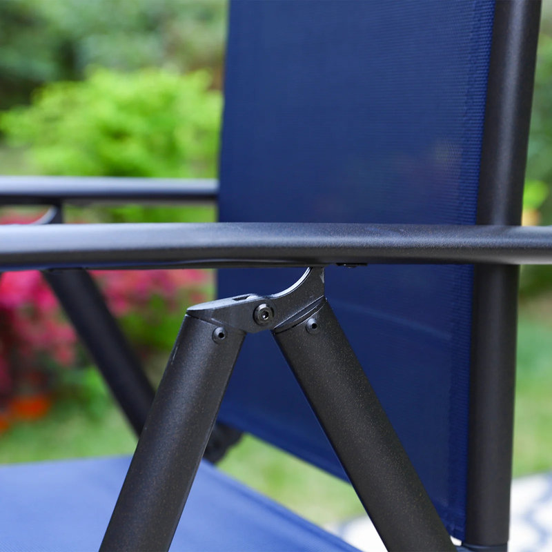 Patio Dining Armchair, Blue, 4