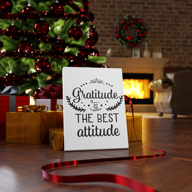 The Best Attitude - Wrapped Canvas Print, 36cm H x 28cm W