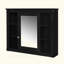 Armoire de rangement murale pour salle de bain, armoire à pharmacie, armoire de salle de bain moderne avec miroir, armoire à miroir avec 6 tablettes ouvertes (meuble-lavabo non inclus)