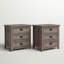 Tables de chevet 3 tiroirs Hulbert-342482530