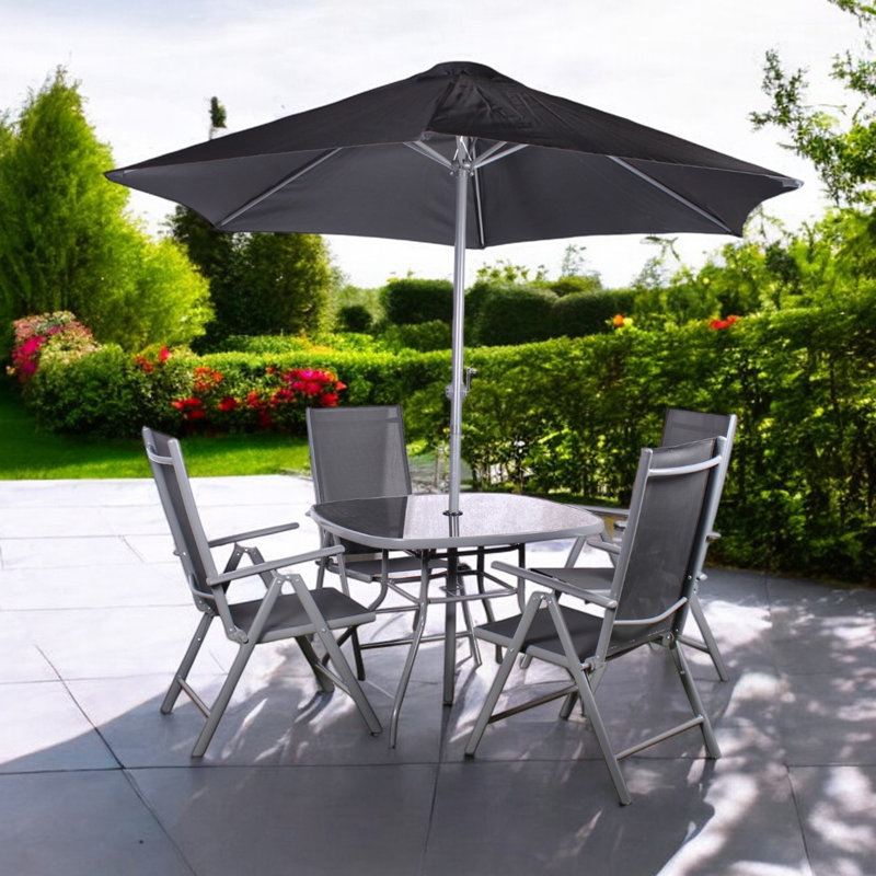 RIO 4 Seater dining Set including parasol