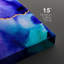 Agate en marbre bleu sarcelle mauve et aquarelle vagues 4 pièces
