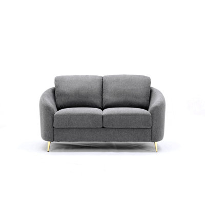 Yuina Grey Linen Loveseat