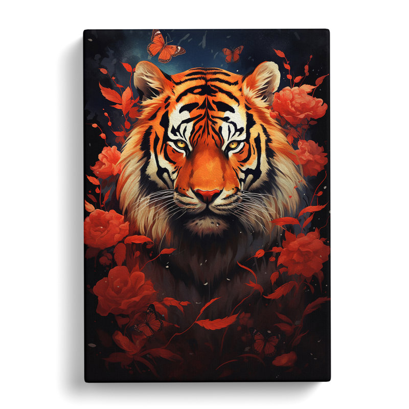 Tiger Symbolism - Wrapped Canvas, 76cm H x 50cm W x 3cm D