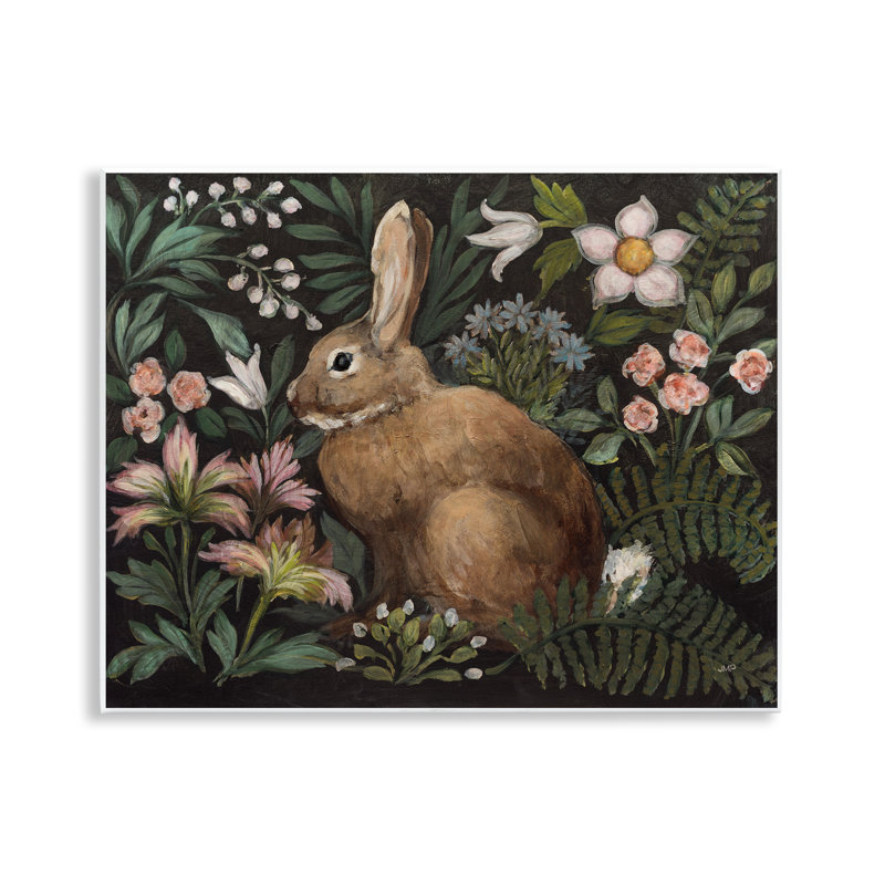 Plaque murale Flora and Fauna Bunny, design par Julia Purinton