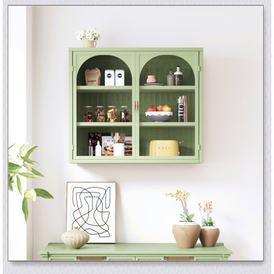 Armoire murale moderne à deux portes avec rangement à trois niveaux