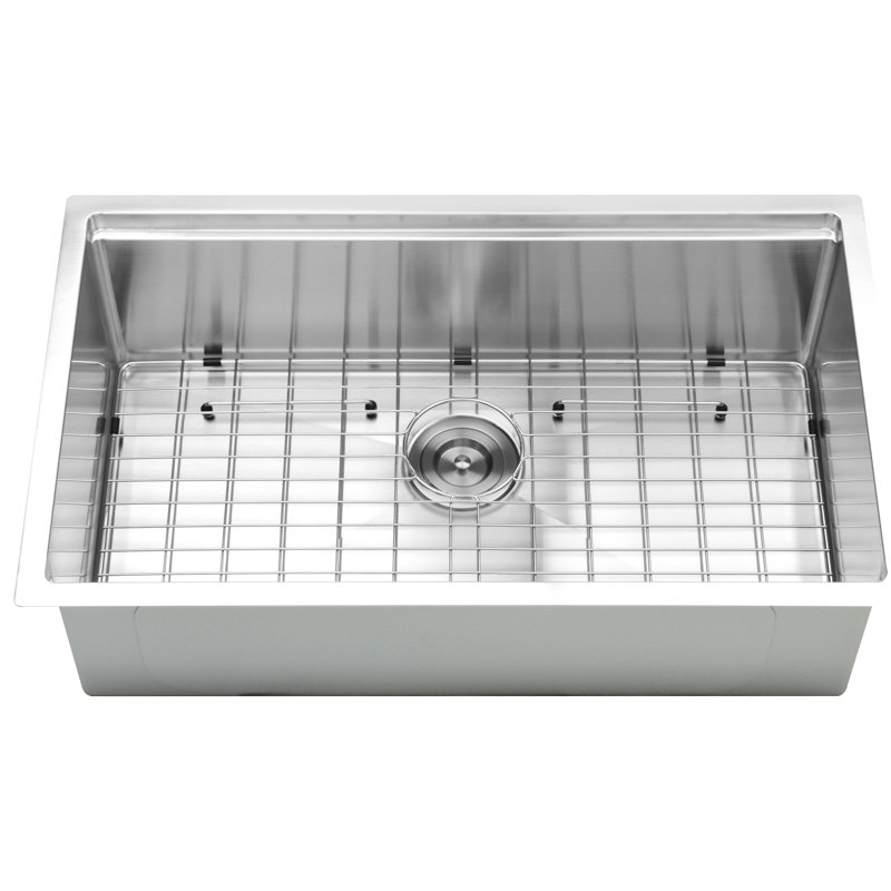 Prestige 32'' L Single Bowl Stainless Steel Kitchen Sink