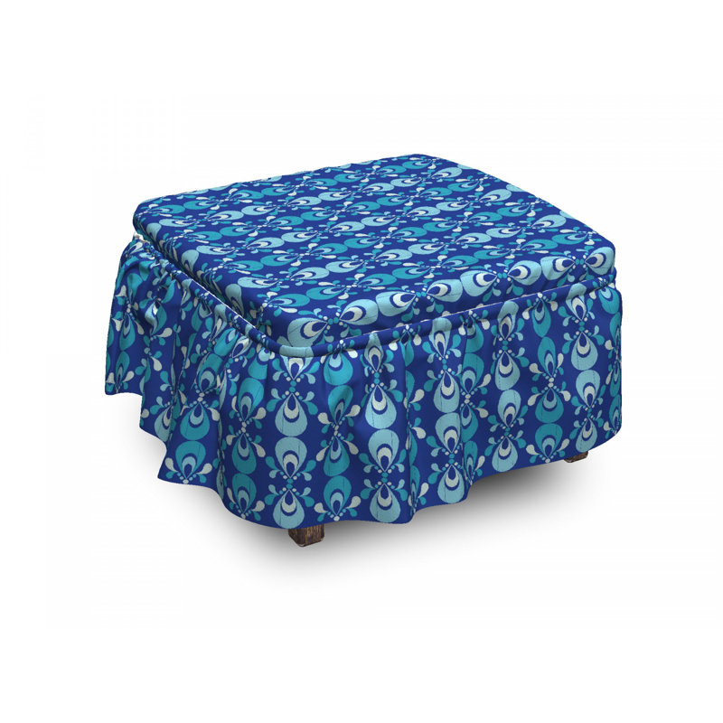 Housse pour repose-pieds ikat inspiration boho