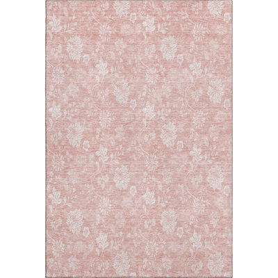 Premium Machine Washable Prisco Pink Rug