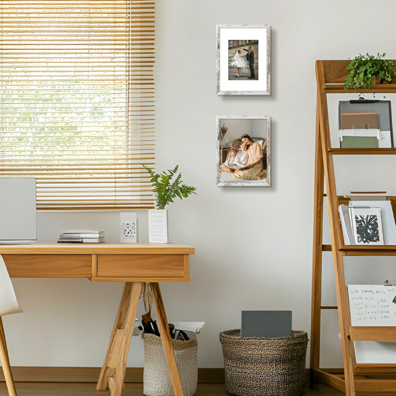 Gallery Matted Frame Set,Wall Mount Display, 12.755" H x 9.763" W x 0.708" D