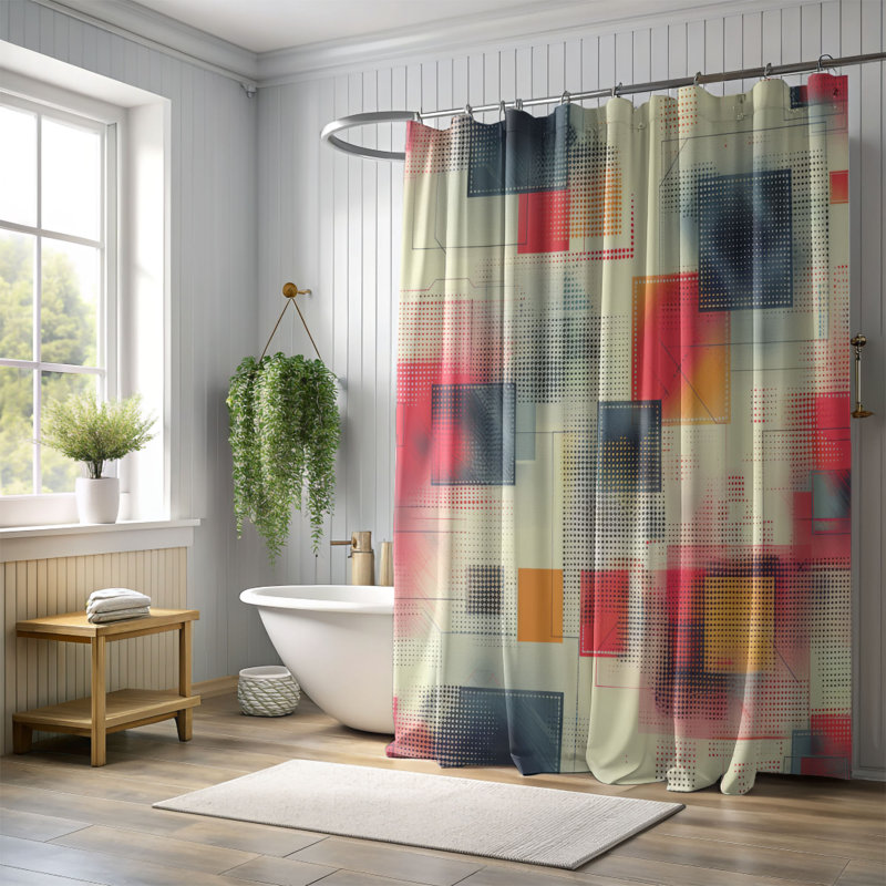 Rideau de douche Immie, H 74 po x l 71 po
