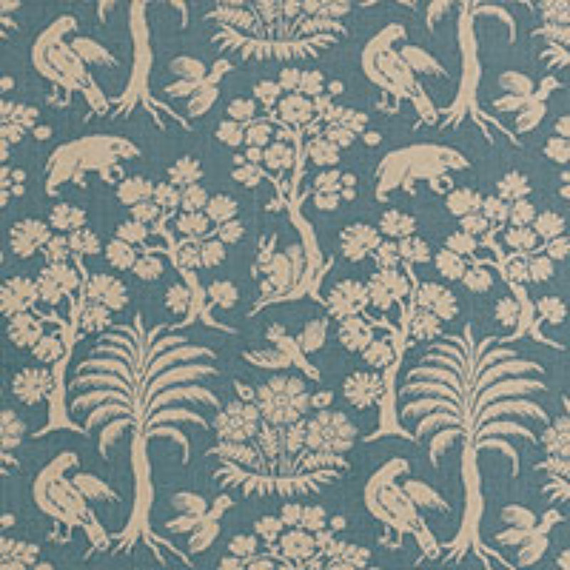 Woodland Silhouette Fabric, Cadet