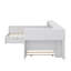 Lit plateforme simple en L avec lit gigogne et tiroir simple-1926026758