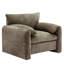 Fauteuil d'appoint surdimensionné en chenille avec méridienne et méridienne pour un confort et une élégance ultimes dans le salon-5691940