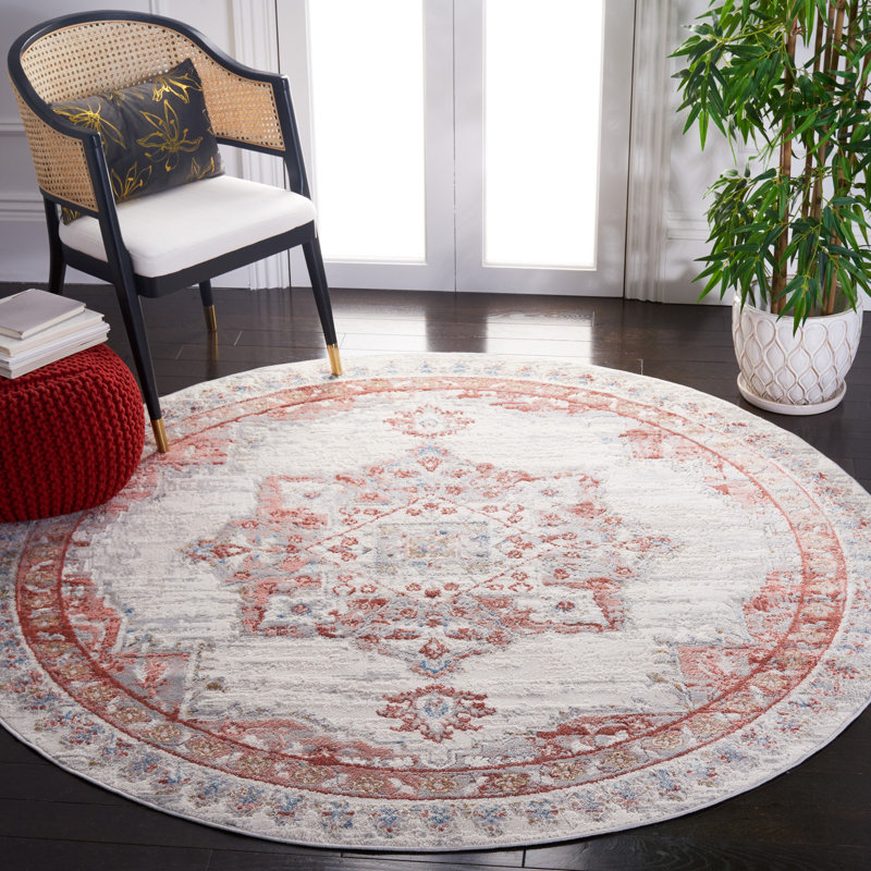 Shivan 100 Performance Oriental Rug, Round 6'7"