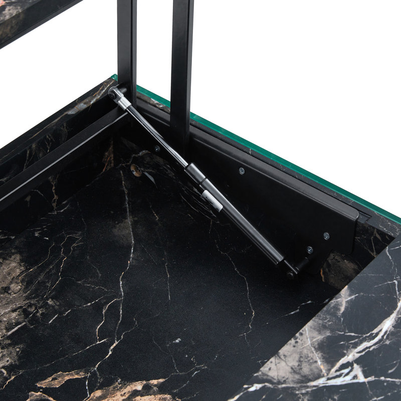 Table basse à plateau relevable Modern Living, Noir