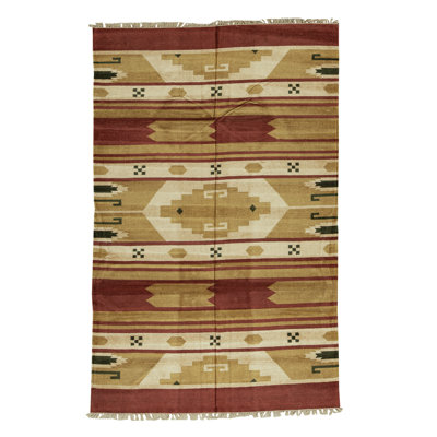 Hand-Knotted High-Quality Beige/Red/Brown Area Rug