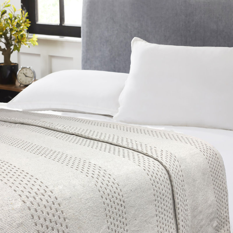 Couverture en coton, Double, Brun