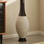 Vase de sol de 100 cm de haut en PVC tressé à la main, aspect rotin, bicolore marron et beige, décoration de Noël style ferme