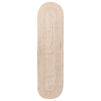 Oval 80 cm x 300 cm Hand Woven Area Rug