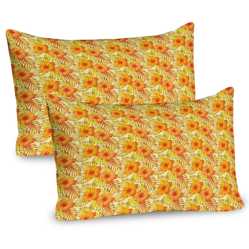 Ensemble de 2 taies décoratives hibiscus Ambesonne, H 20 po x l 30 po