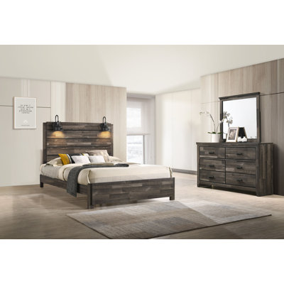 Ensemble de chambre à coucher avec lit plateforme 3-1 Eschol Eschol