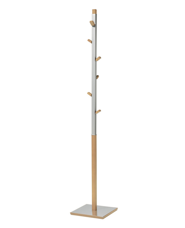 Belgica Freestanding 6 - Hook Coat Rack, Natural
