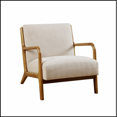 Fauteuil en polyester avec 4 pieds, parfait pour lire, se reposer et recevoir des invités, rehaussant l'esthétique et le confort de toute pièce.
