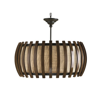 Dado 1 - Light Old Iron/Polished Fruitwood Single Pendant