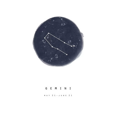 Gemini by Leah Straatsma - Wrapped Canvas Print