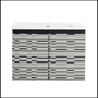 24'' Floating Wall-Mounted Bathroom Vanity With Ceramics Sink & Soft-Close Cabinet Door