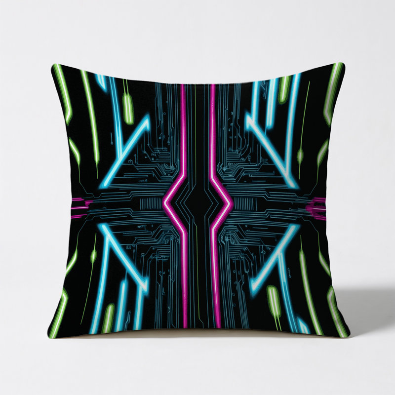Electric Nova Indoor And Outdoor Throw Pillow, Square 18"