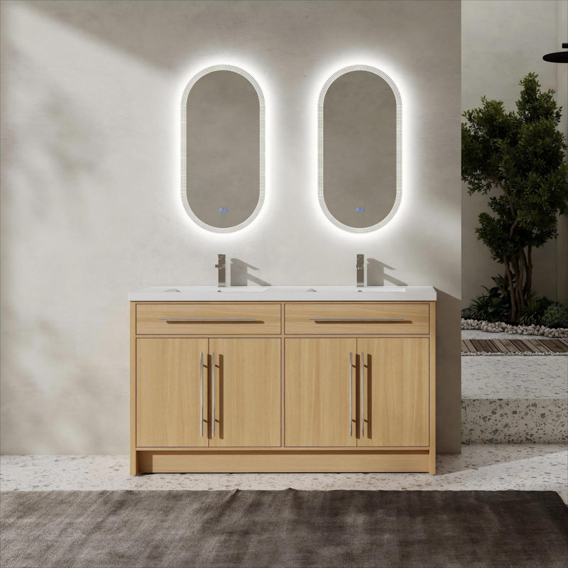 Ensemble de meuble-lavabo double 60 po avec lavabo