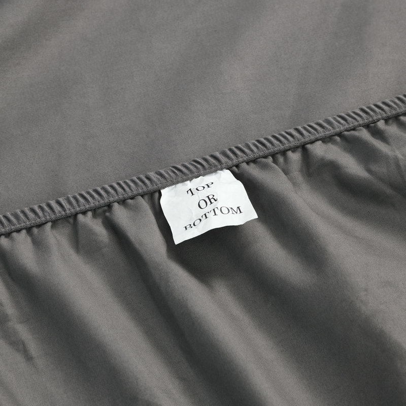 Pavo Solid 700 Thread Count Cotton Perfect-Fit Deep Pocket Fitted Sheet, Charcoal, California King, 18"