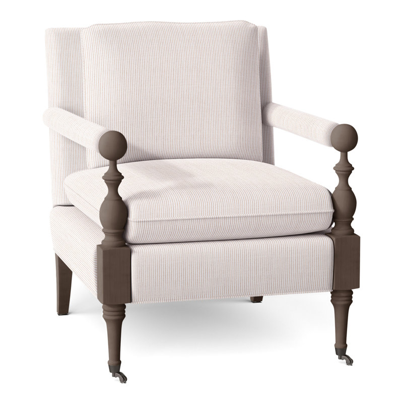 Fauteuil Leslie, Perigold ‑ répétition de lin, Noisette