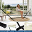 365cm 2 Person Freestanding Double Hammock with Stand, Dark Grey Outdoor Hammock Equipped with Pillow & Balance Rope, 204kg Load Capacity for Patio Backyard Poolside-1253184941