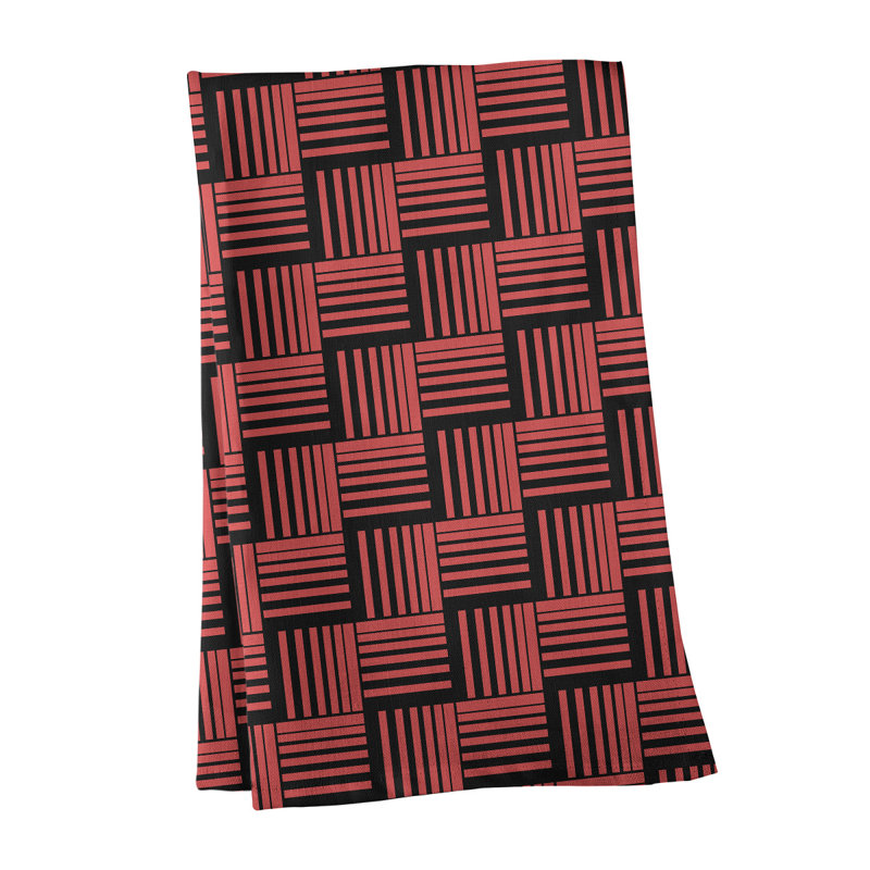Jaya Tea Towel Kitchen Towel, Beam Red/Black, Cotton Twill