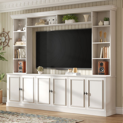 Meuble audio-vidéo 4 pièces avec bibliothèque Elegant