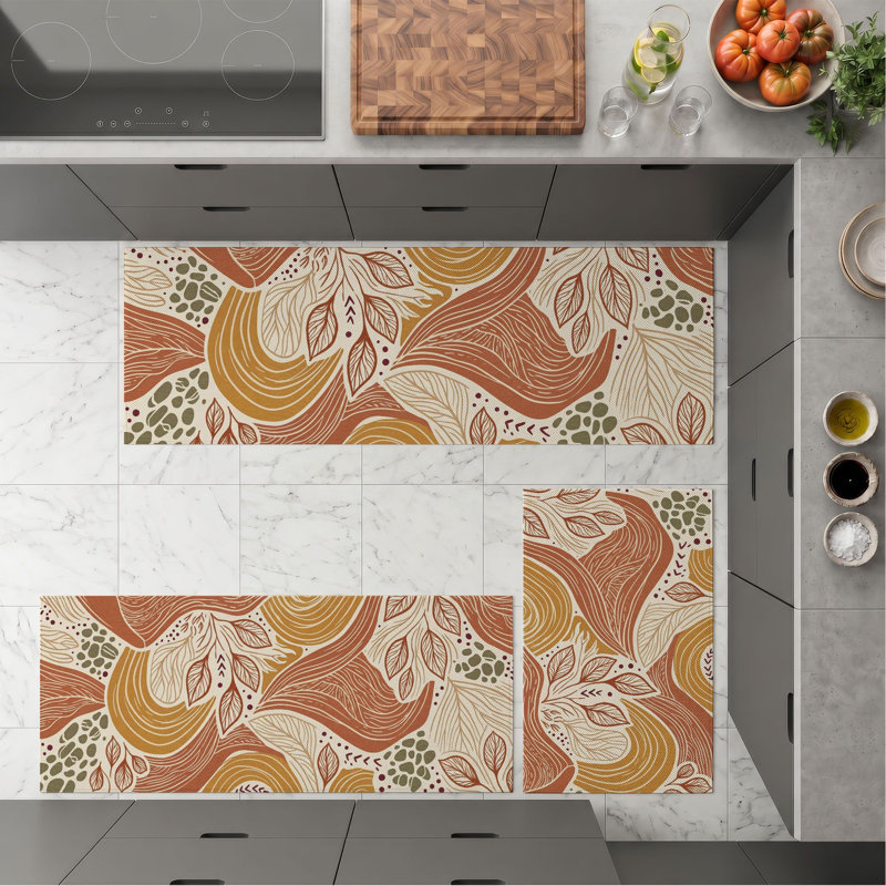 Tapis de cuisine lavables antidérapants Abstract Swirl