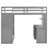Twin Size Loft Bed With Drawers,Desk,And Wardrobe-Gray-1092697838-1092697841