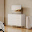 Commode blanche 5 tiroirs, grande commode étroite